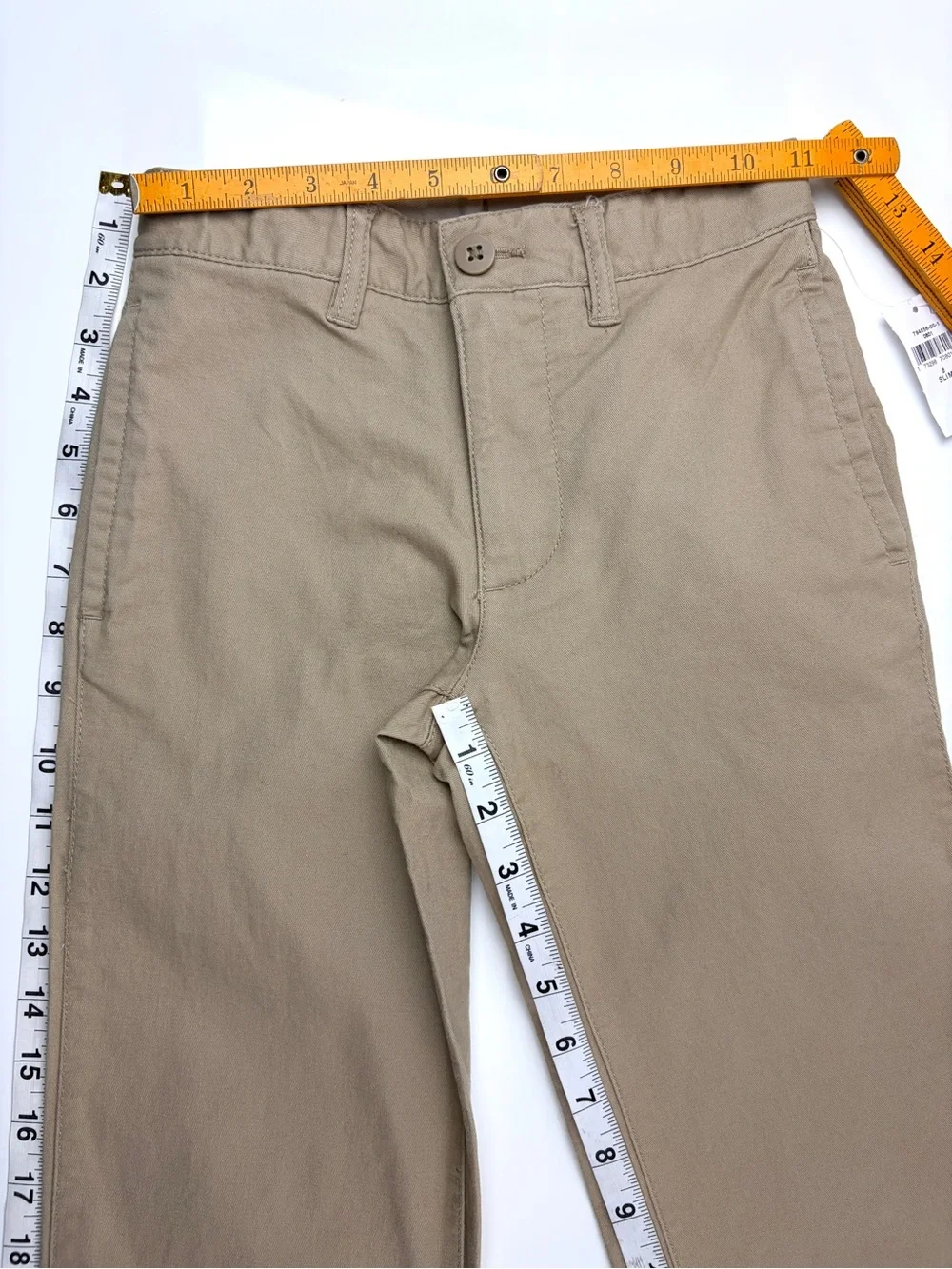 Gap Kids Tan Khaki Stretch Cotton Slim Fit Pants, Sz 8